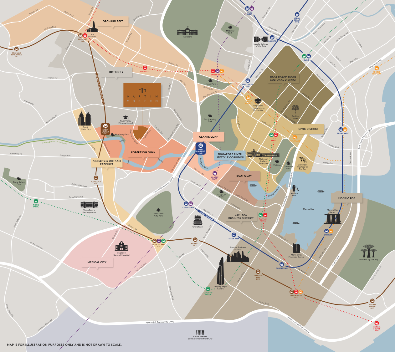 Martin Modern condo location map